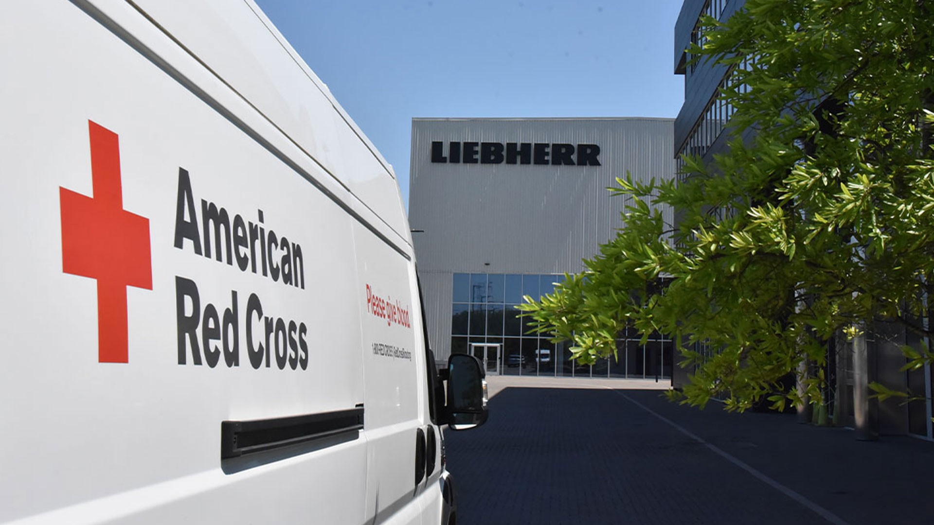 Liebherr USA, Co. holds local community blood drive for American Red Cross at the Newport News, Virginia office.